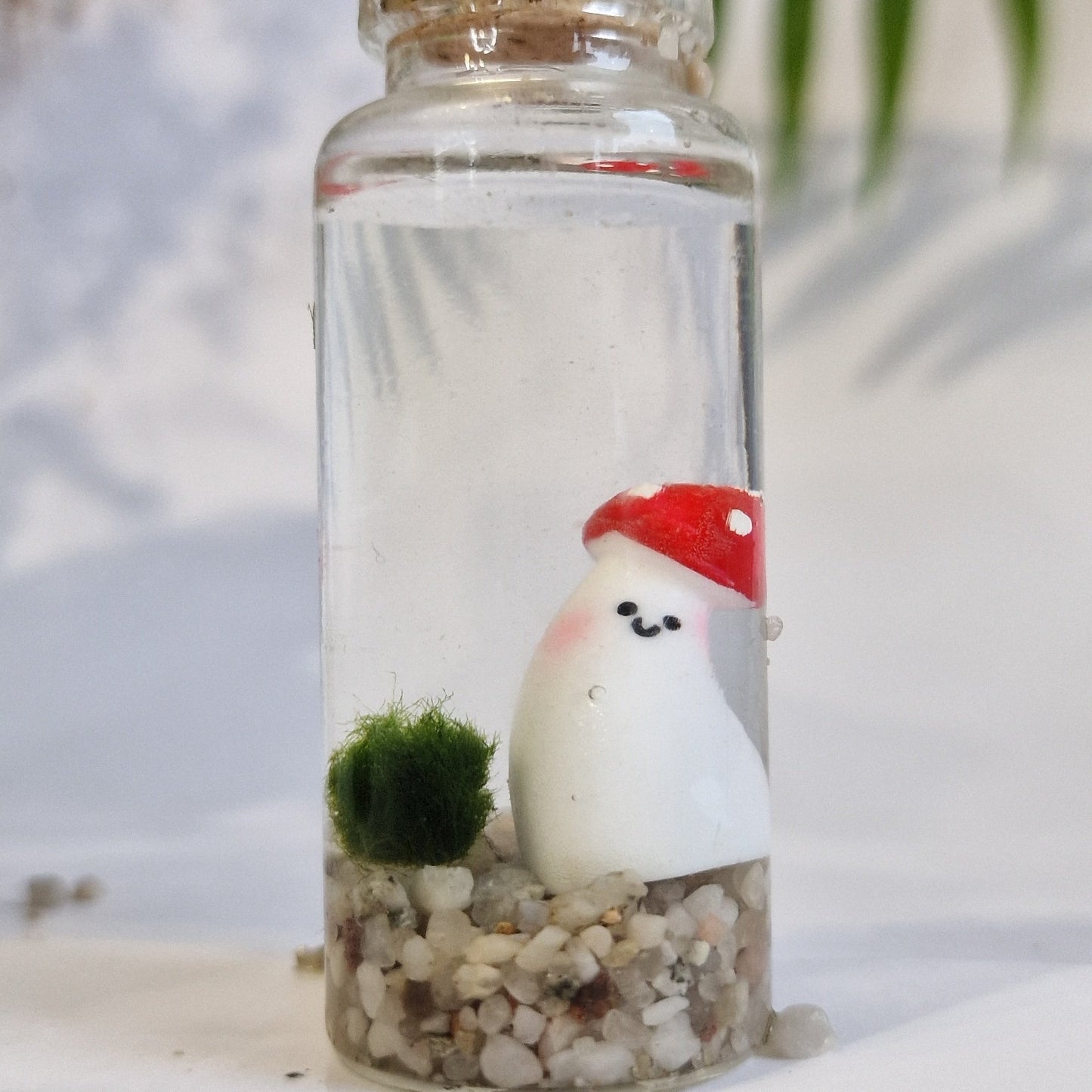 Baby Marimo with a Happy Mushroom