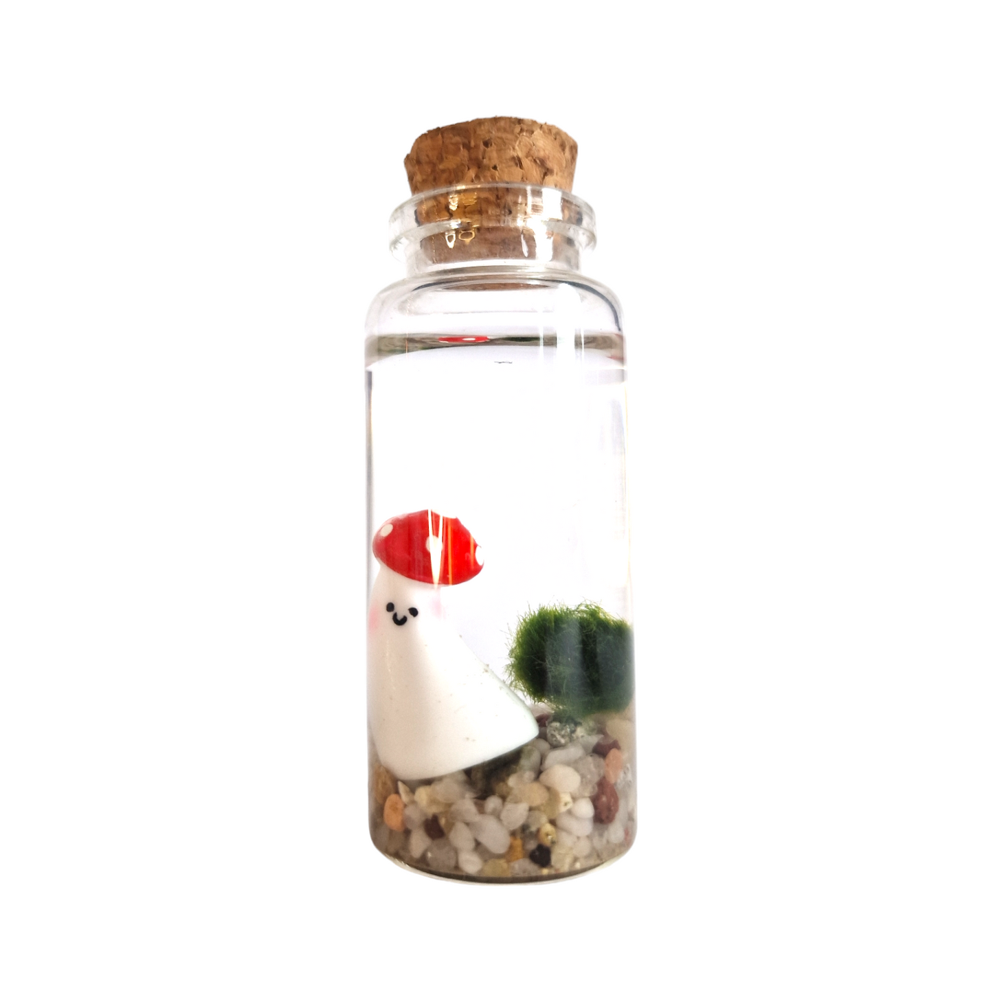 Baby Marimo with a Happy Mushroom