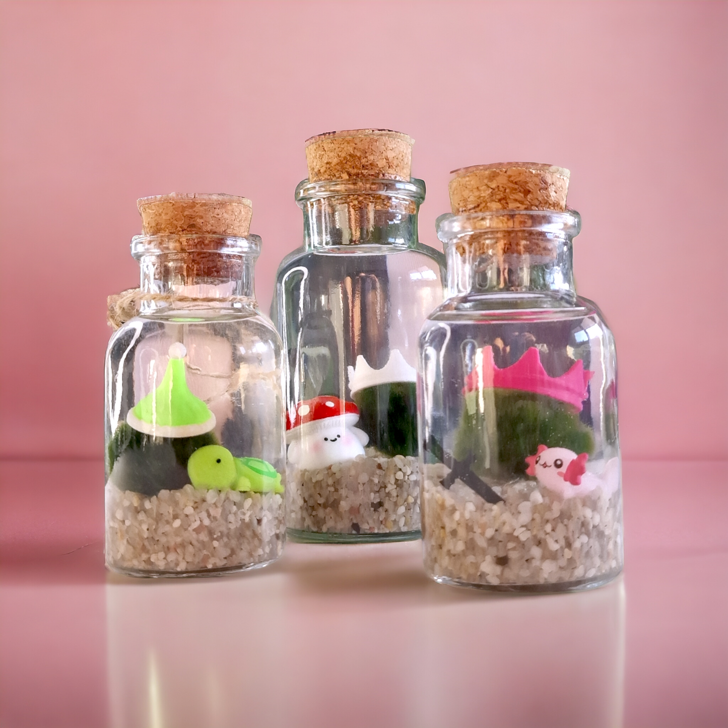 Marimo with Cute Axolotl