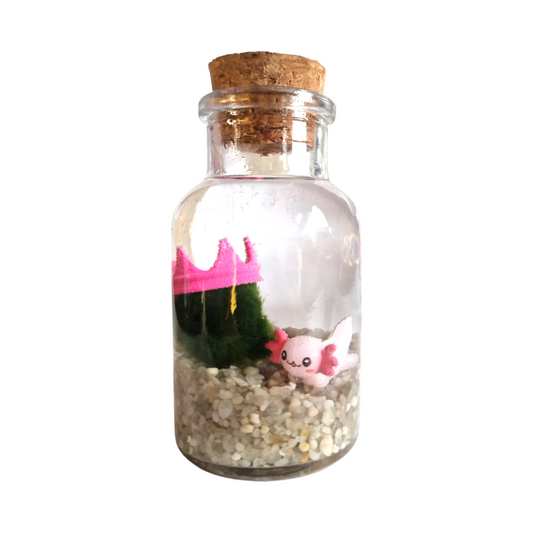 Mossling Pet with Axolotl! Marimo Moss Ball Pets with Hats