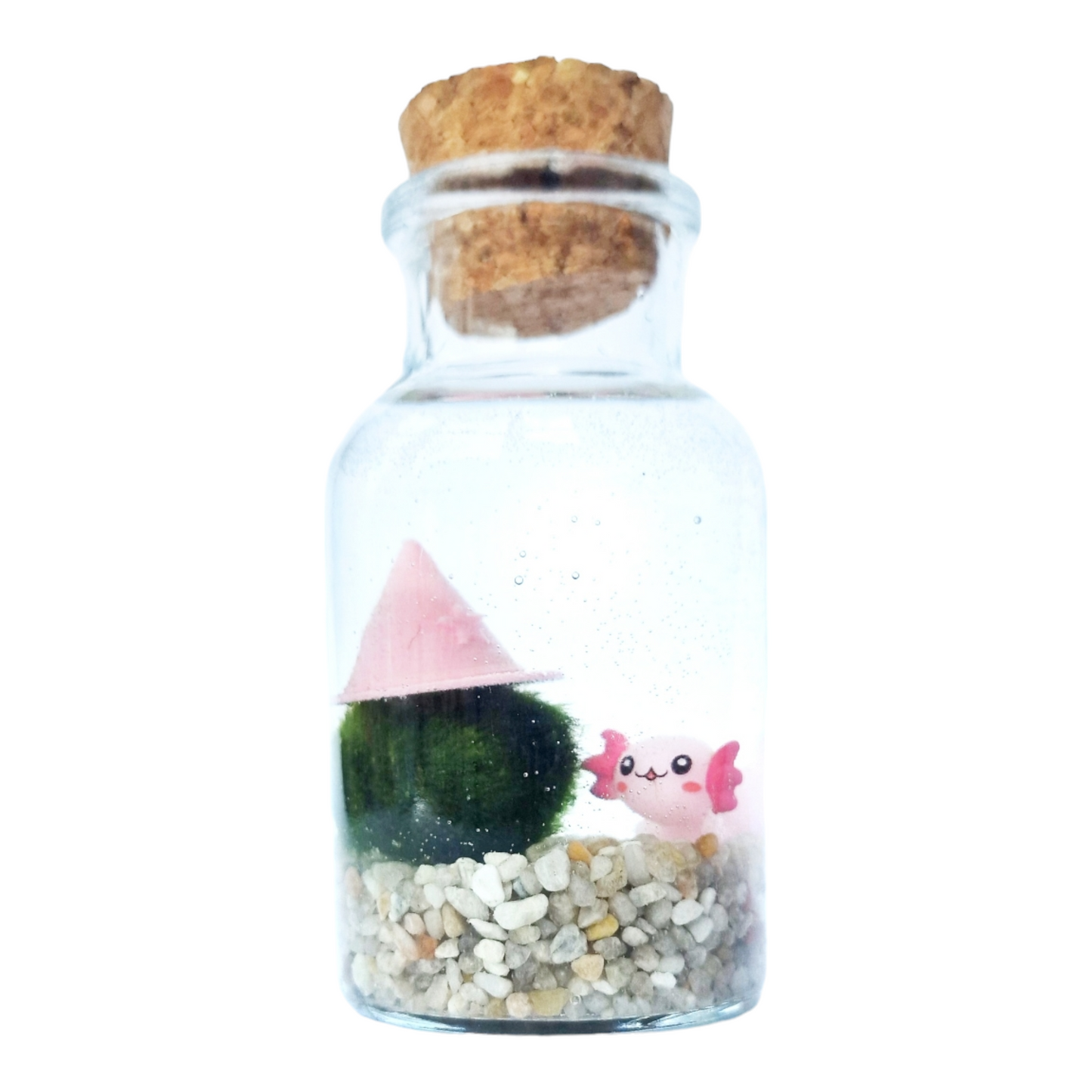 Magical Lil Wizard Marimo with Axolotl