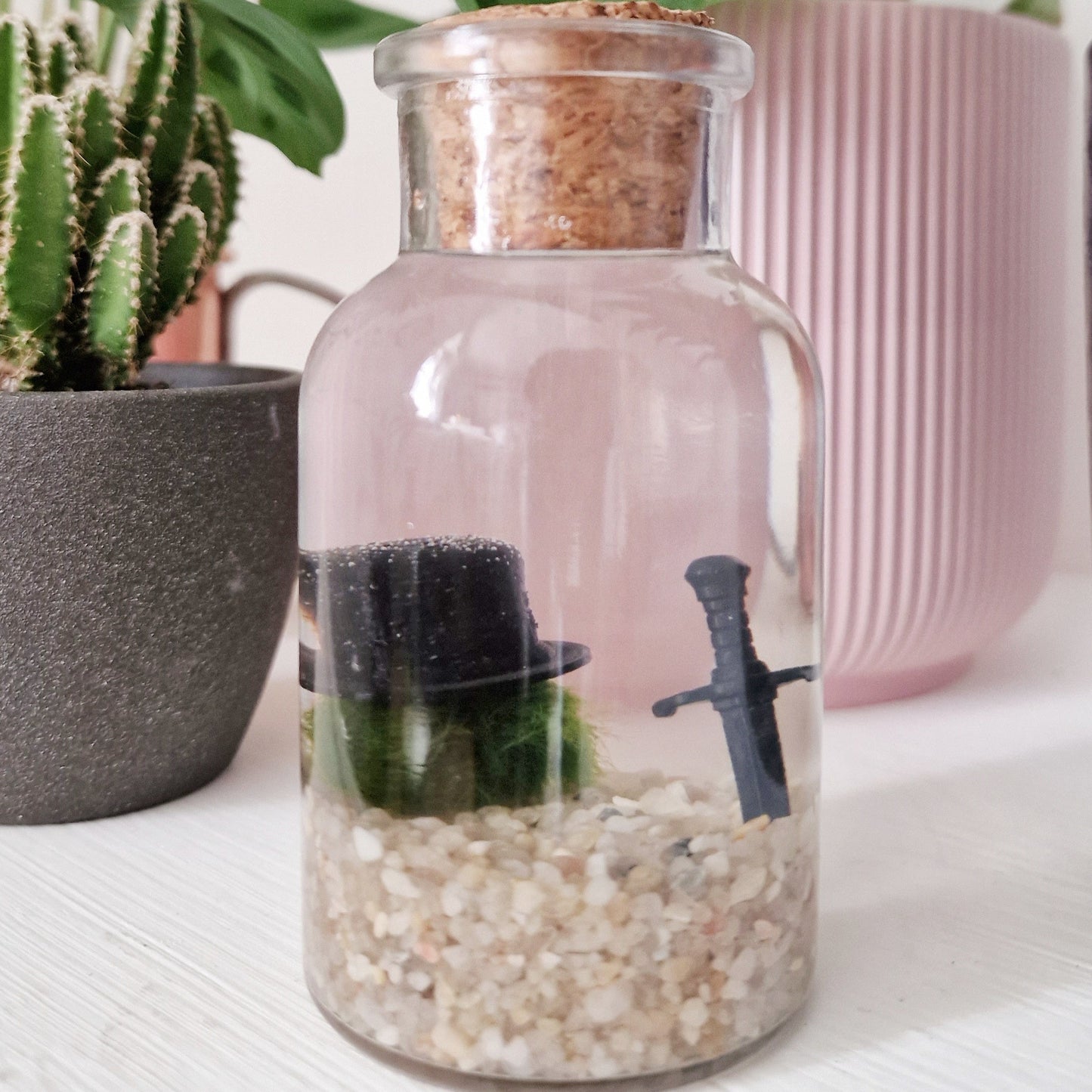 Dapper Marimo Moss Ball Pet with Top Hat