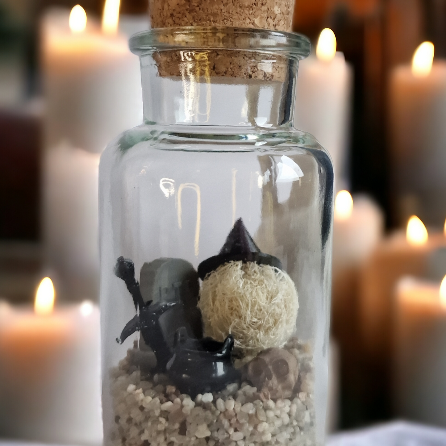 Witchy Tumbleweed Pet with Gravestone and Cauldron