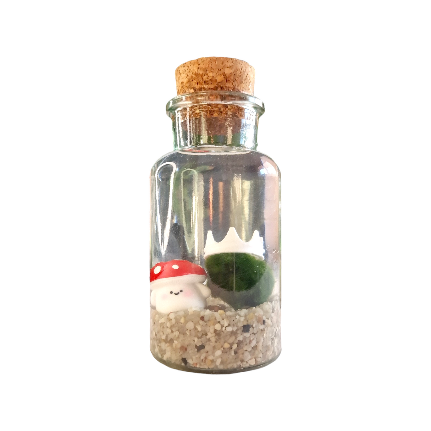 Marimo Moss Ball Pet with Chonky Mushroom Friend