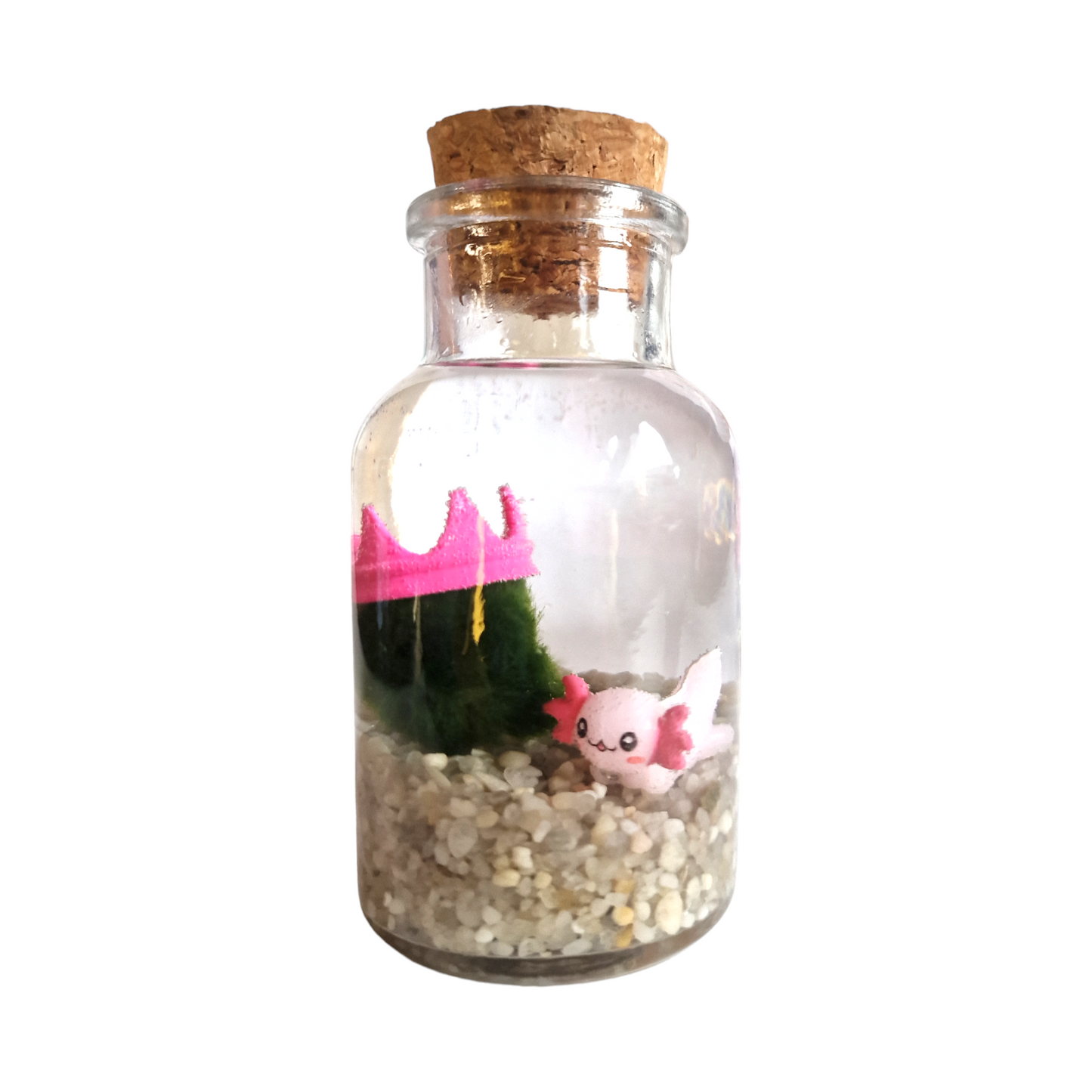 Marimo Moss Ball Pet with Axolotl