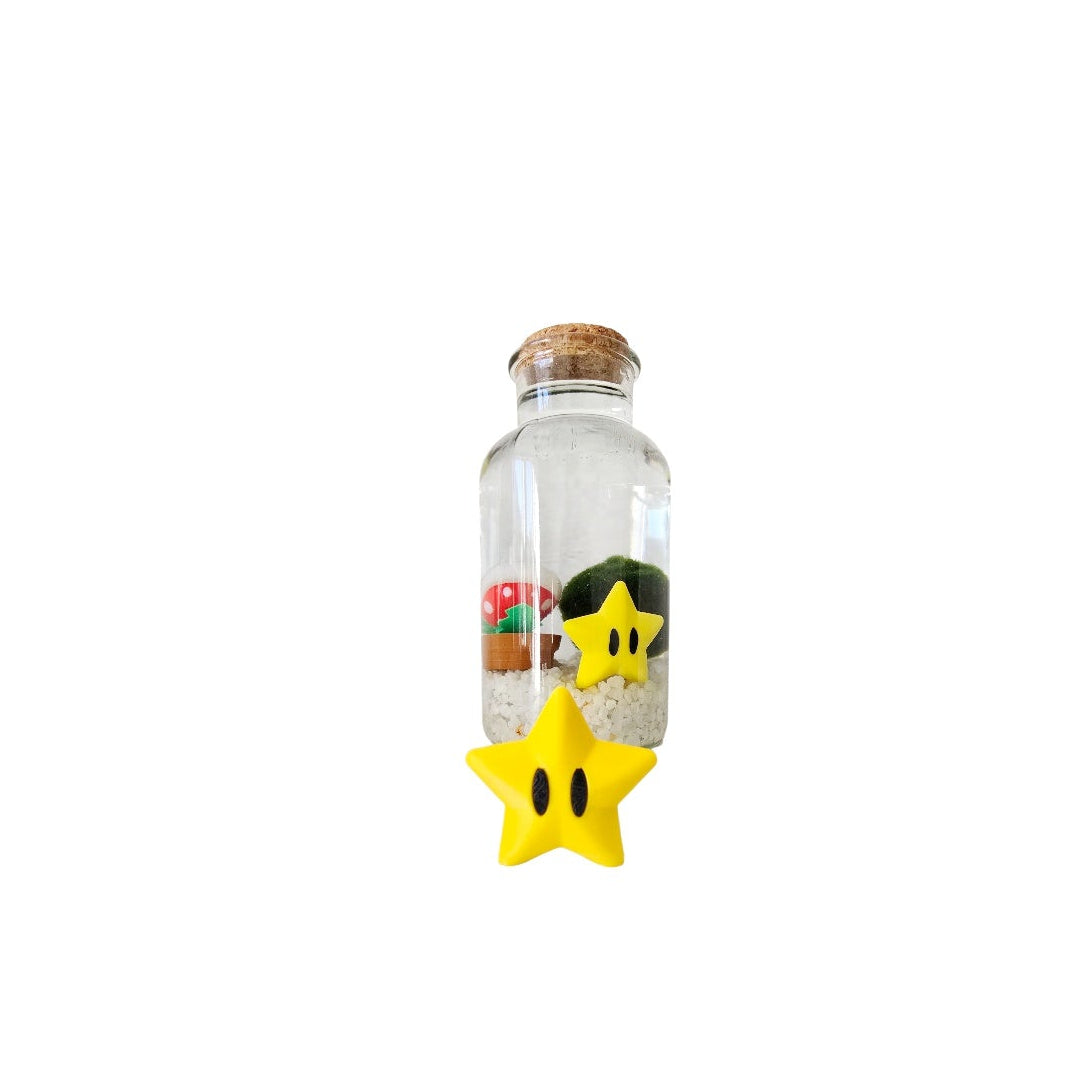 Pixel the Gamer Marimo with Star and Plant